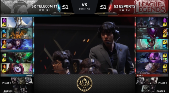 MSI小組賽最終日SKT依然堅不可摧，G2面臨淘汰