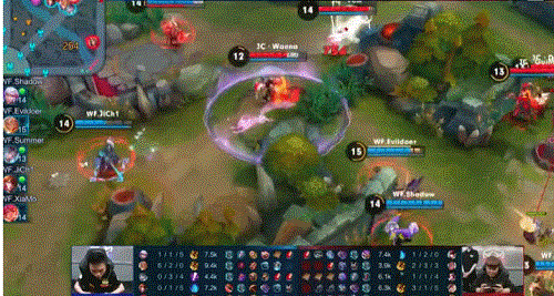 王者榮耀KPL WF后羿4殺浪得飛起1追2撬翻JC