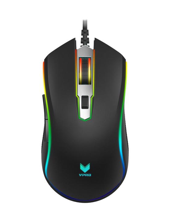 雷柏V25S幻彩RGB電競游戲鼠標純黑版上市