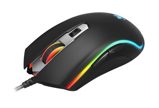 雷柏V25S幻彩RGB電競游戲鼠標純黑版上市