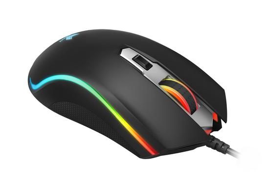 雷柏V25S幻彩RGB電競游戲鼠標純黑版上市