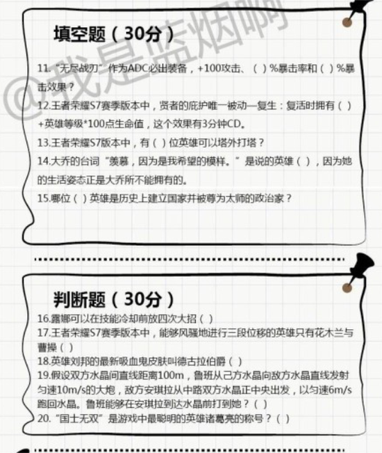 王者榮耀出了高考題，網(wǎng)友大呼玩了個(gè)假游戲