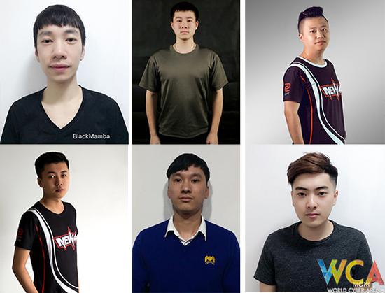 隊員：Blackmamba（左上）、pla（中上）、smartshi（右上）、Mi5ERY（左下）、waerjili（中下）、Moki（右下）