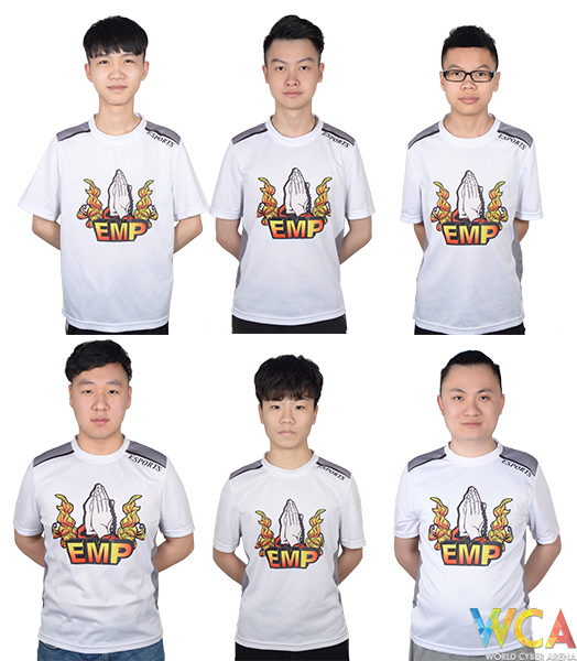 隊員：yVONNEww（左上）、Raining（中上）、Rv1（右上）、M4R777iN（右下）、LING（中下）、AE（左下）