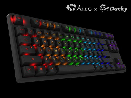 Akko X Ducky發布One 87 RGB銀軸PBT二色機械鍵盤