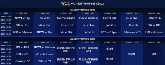 WCA賽事平臺精英賽《CS:GO》今日火爆開賽