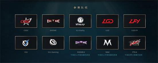 地區預選賽10支參賽隊伍