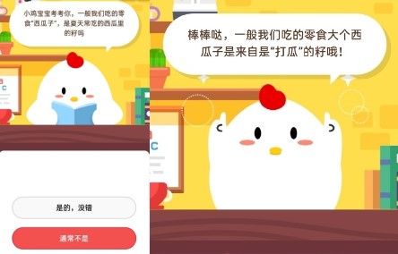 一般我們吃的零食西瓜子是夏天常吃的西瓜里的籽嗎 螞蟻莊園6月18日答案