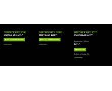 英偉達(dá)官網(wǎng)更改信息：RTX 3070發(fā)售時間跳票至10月