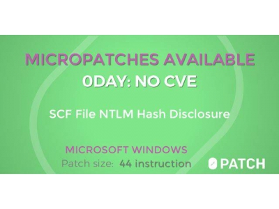 第三方安全公司首發:Windows系統NTLM憑據泄露漏洞