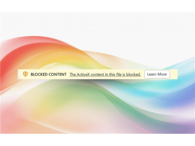 微軟Office默認(rèn)禁用ActiveX控件，用戶需手動(dòng)調(diào)整才