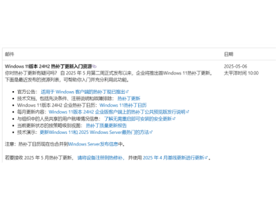 微軟Windows 11 24H2熱補丁更新來襲,免重啟守護系