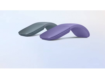 微軟新款Surface Arc鼠標,海洋藍紫羅蘭新色上市!