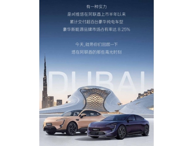 阿維塔阿聯酋半年戰績:豪華新能源市場占有率