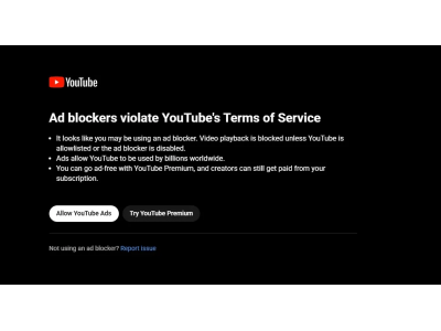 YouTube廣告反攔截再升級，用戶播放受限引熱議！