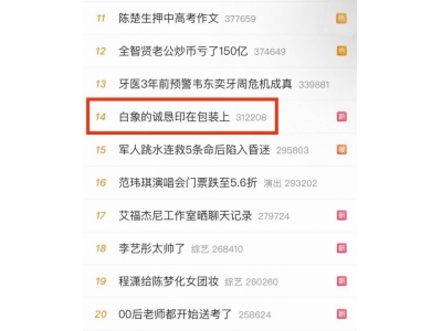白象以克數命名新品,引領食品行業透明度新風