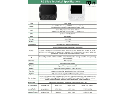 安伯尼克RG Slide掌機規格出爐,RG556內配再利用引
