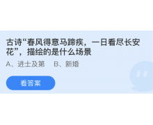 古詩春風得意馬蹄疾一日看盡長安花描繪的是什