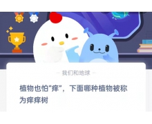 下面哪種植物被稱為癢癢樹 1.21螞蟻莊園問題答案