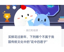 下列哪個不屬于我國傳統文化中的花中四君子