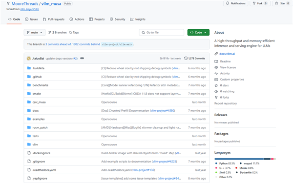 加速替代CUDA!摩爾線程開源vLLM-MUSA 加速國產GPU AI