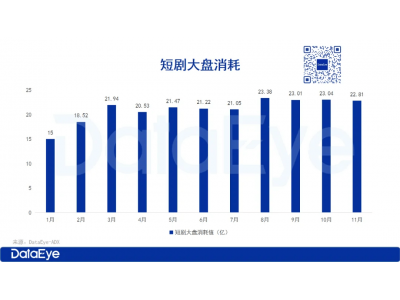 2024年11月大盤消耗超22億！58部短劇熱力值破千萬