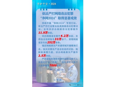 2024年公安機關偵辦網絡謠言案4.2萬余起 關停違法