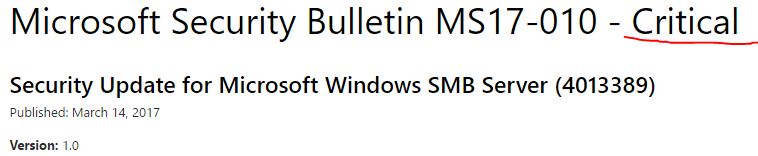 打補丁封端口對防治“WannaCry勒索病毒”作用有限